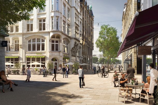 Blick in die zukünftige Fußgängerzone, Kleine Johannisstraße